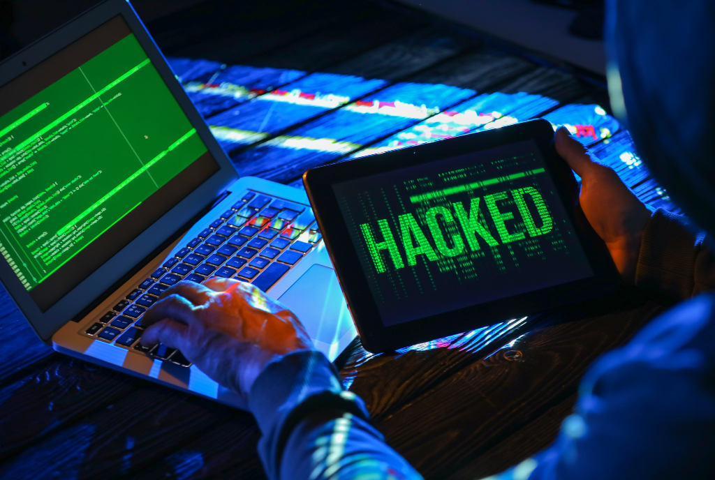 accounts hacked on computer and tablet