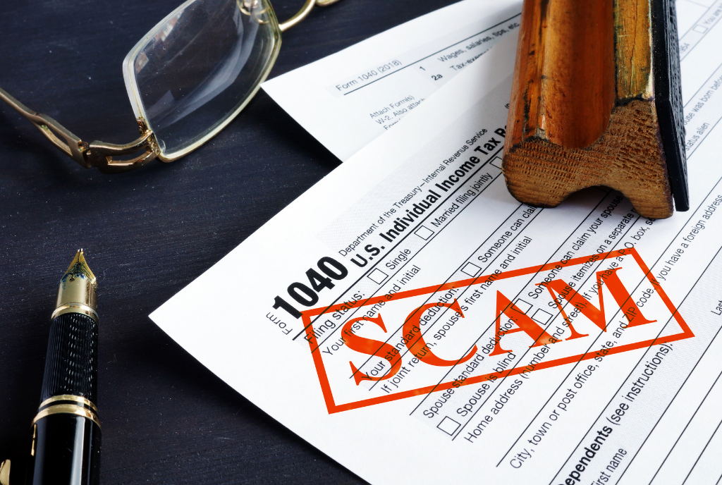Scam printed on 1040 IRS paper