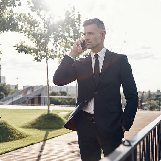 businessman on cell phone
