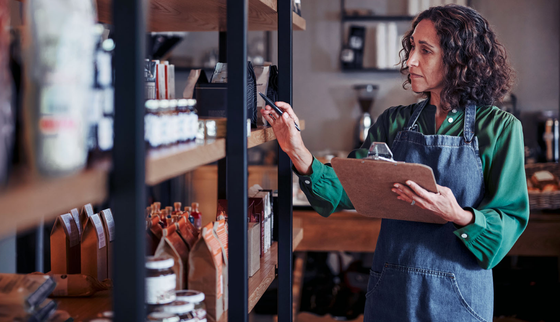 Business Owner Checking Inventory