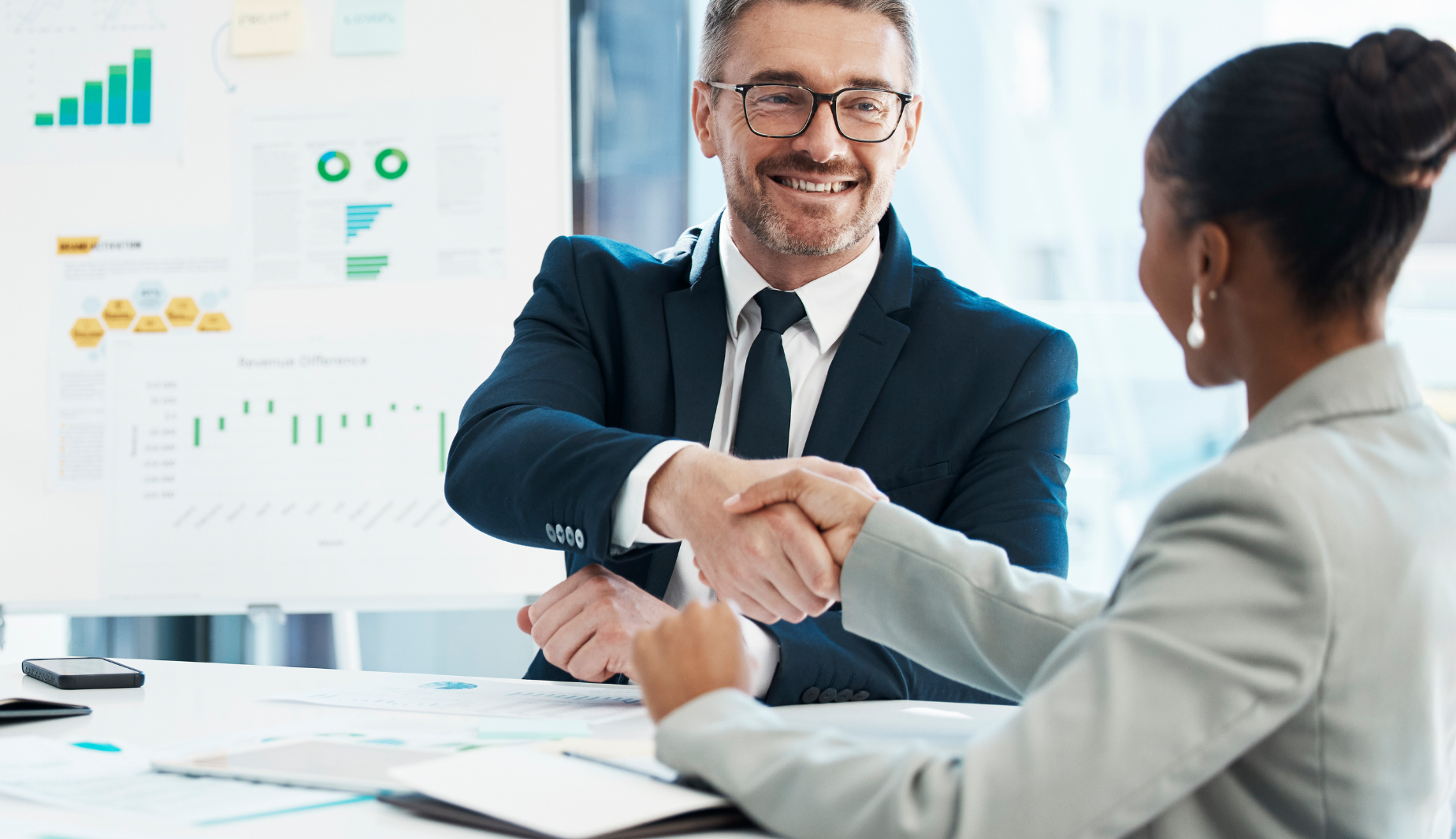 Business people shaking hands