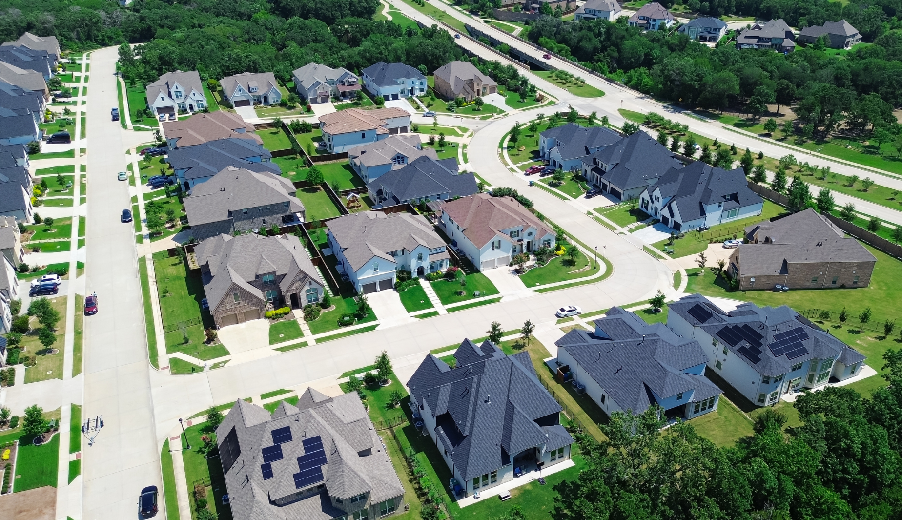 Aerial View Of Neighborhood
