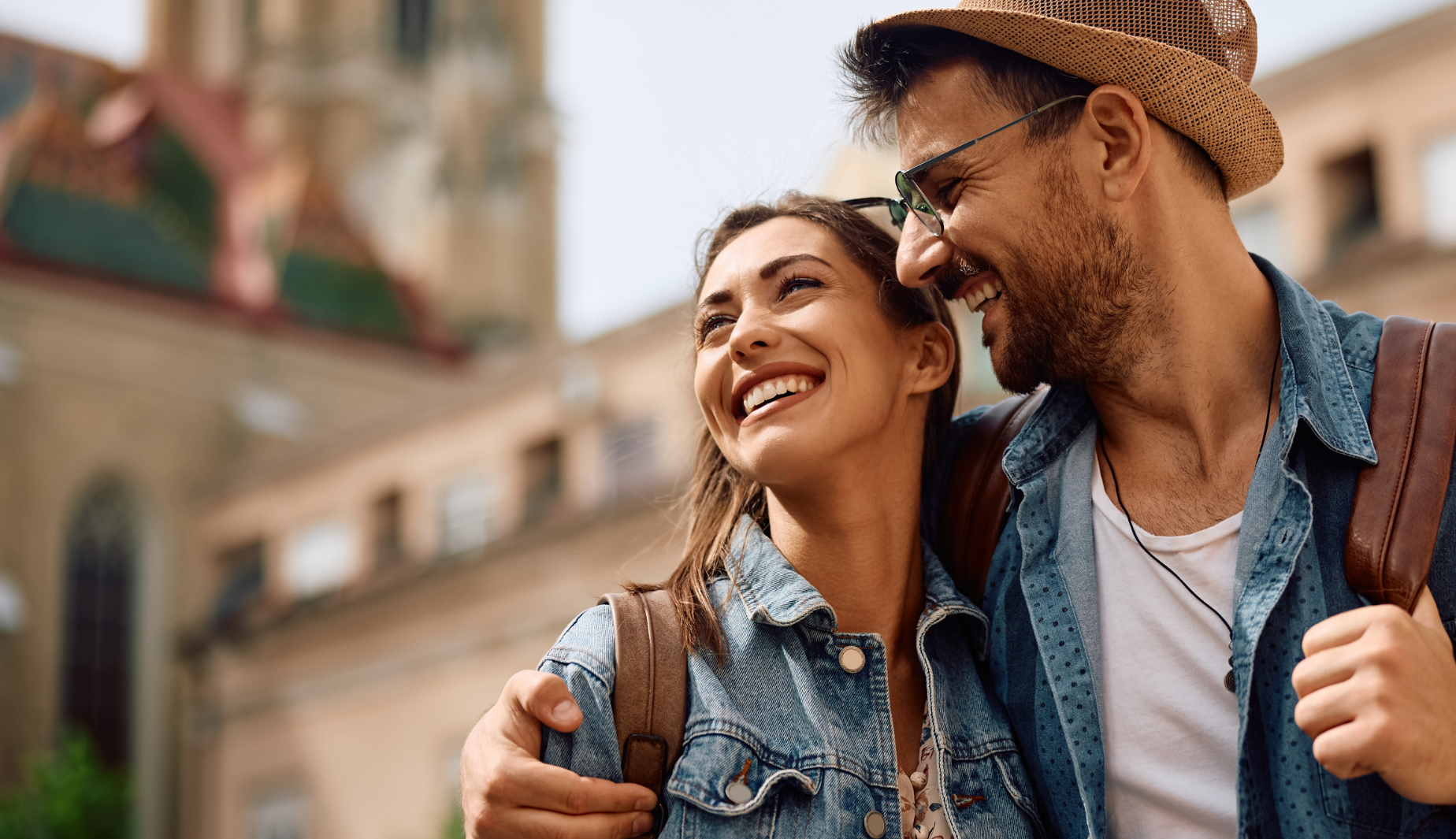 couple smiling