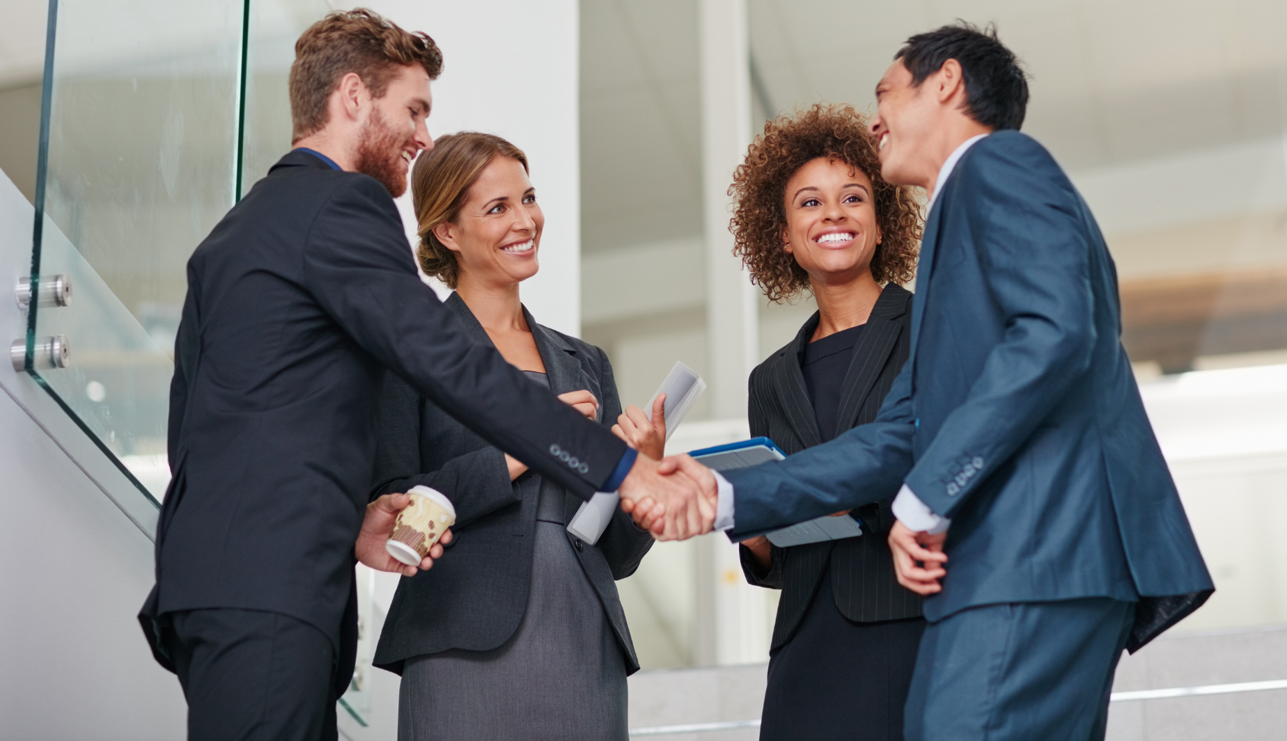 Business people shaking hands