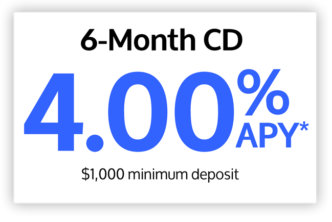 Rate Shadow Box - CD Page 4.00 6 month CD at 4.00% APY